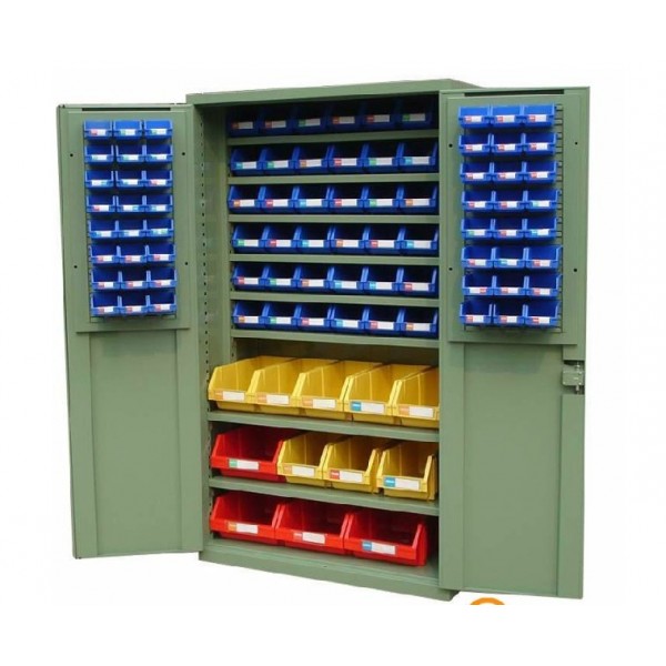 plastic storage bin cabinet