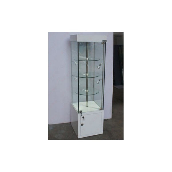 Glass tower display case