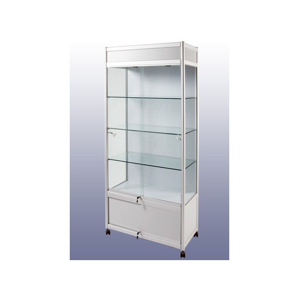 display cabinet with glass doors